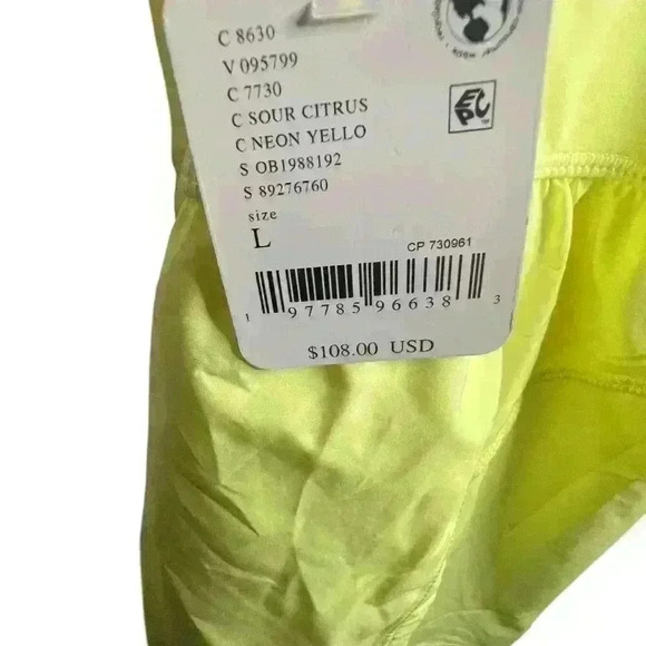 NWT FP Movement by Free People Righteous Runsie Romper Size M & L Yellow Neon - Picture 2 of 5